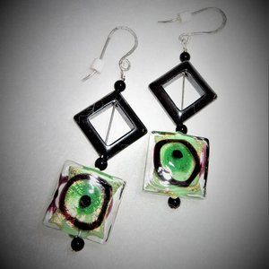 OOAK Certified Murano glass earrings